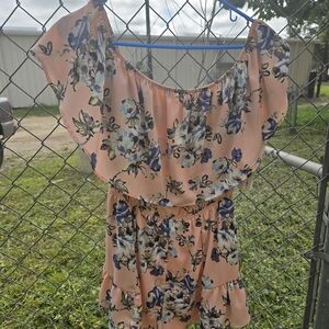 Altar'd State Floral Peach Jumpsuit